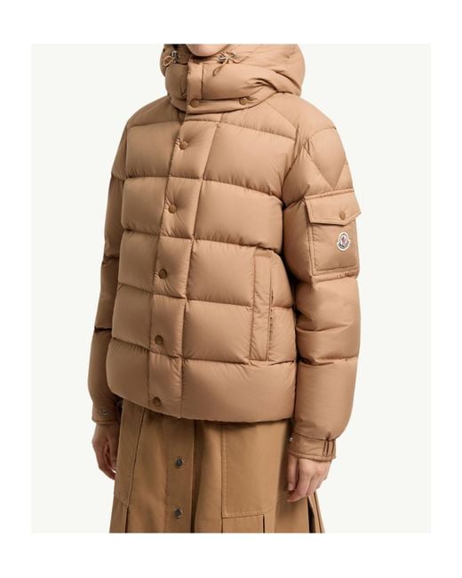 Moncler Natural Maya 70 Hooded Short Down Jacket