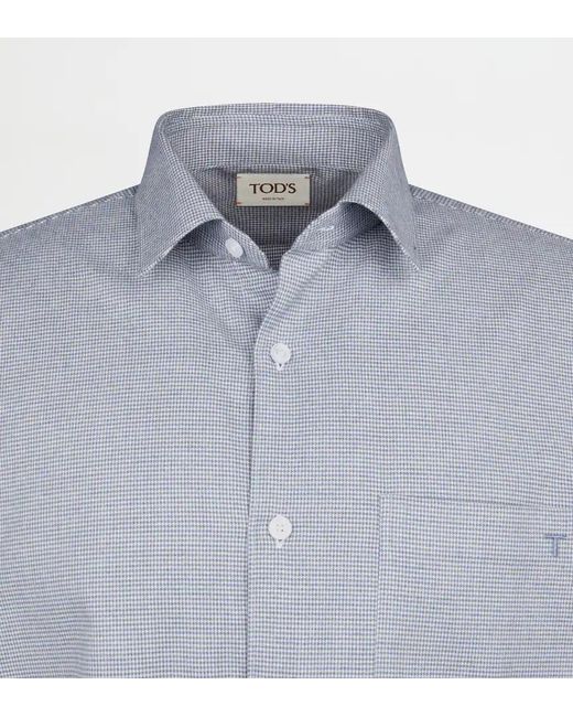 Tod's Blue Long-Sleeved Shirt for men