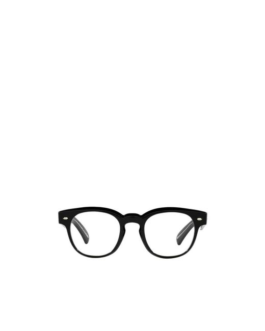 Oliver Peoples White Round-Frame Glasses for men