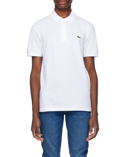 Lacoste White Slim Fit Polo Shirt for men