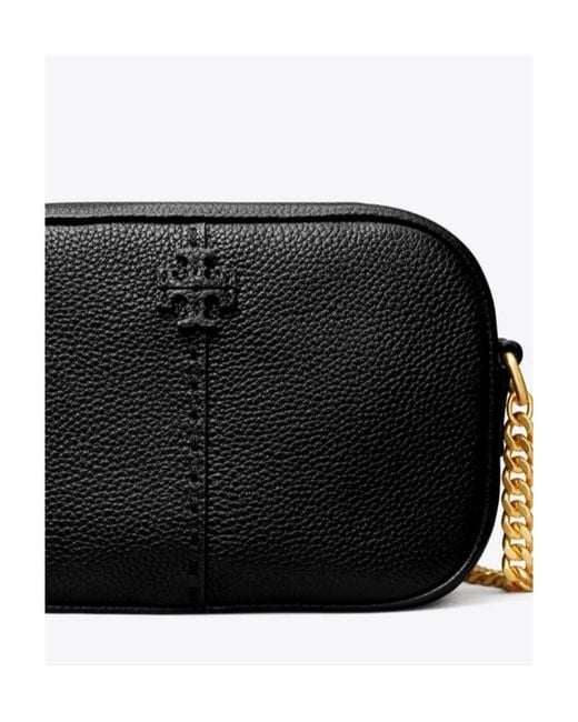 Tory Burch Black Mcgraw Logo Patch Crossbody Bag