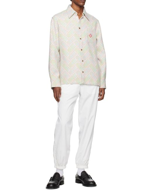 Casablanca Gray Logo-Appliqué Monogram-Jacquard Jacket for men