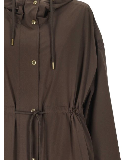 Moncler Gray Zip-Up Drawstring Jacket