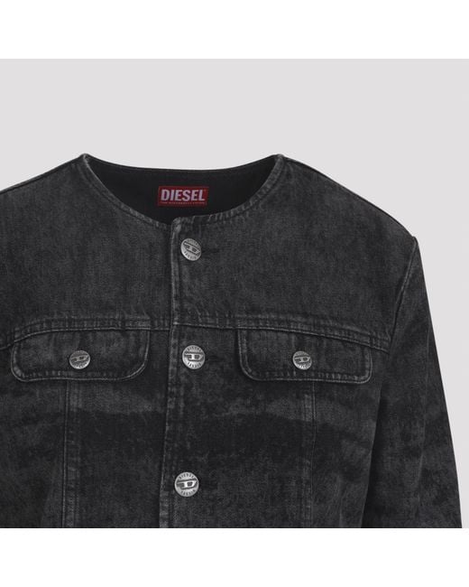 DIESEL Black De-Graffy Distressed Jacket