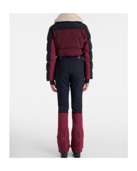 Fusalp Red Karei Faux Fur-Trimmed Ski Suit