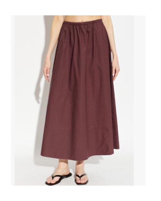 By Malene Birger Purple Elastic Waist Midi Skirt