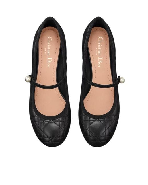 Dior Black Quilted Ballet High Heels