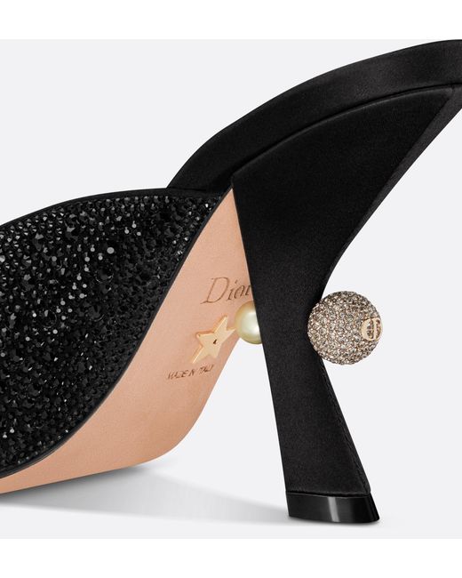 Dior Black Tribales Heeled Slide