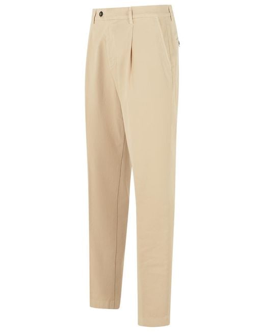 Eleventy Natural Pleated Tailored Pants for men