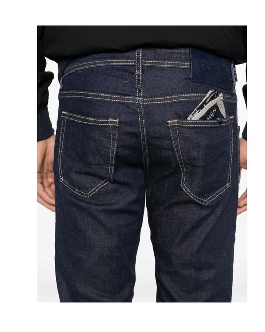 Jacob Cohen Blue Belt Loop Jeans for men