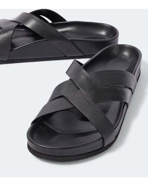 Tom Ford Brown Leather Slides for men