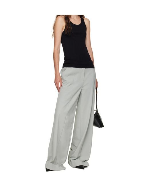 Jean Paul Gaultier Gray Tailoring Undershoe Straps Pants for men