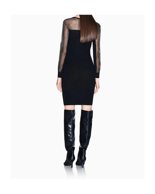 ARMANI EXCHANGE Black Long-Sleeve Mini Dress