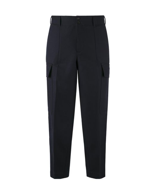 PT01 Blue Pt Torino The Sailmaker Wool Cargo Trousers for men