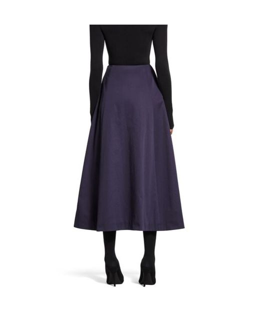 Balenciaga Purple Flared Midi Skirt