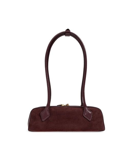 Alaïa Purple Teckel Small Suede Shoulder Bag