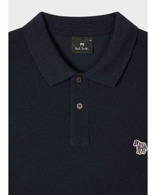 Paul Smith Blue Ps Paul Smith Zebra Patch Polo Shirt for men