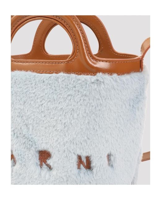 Marni White Logo-Detailed Handbag