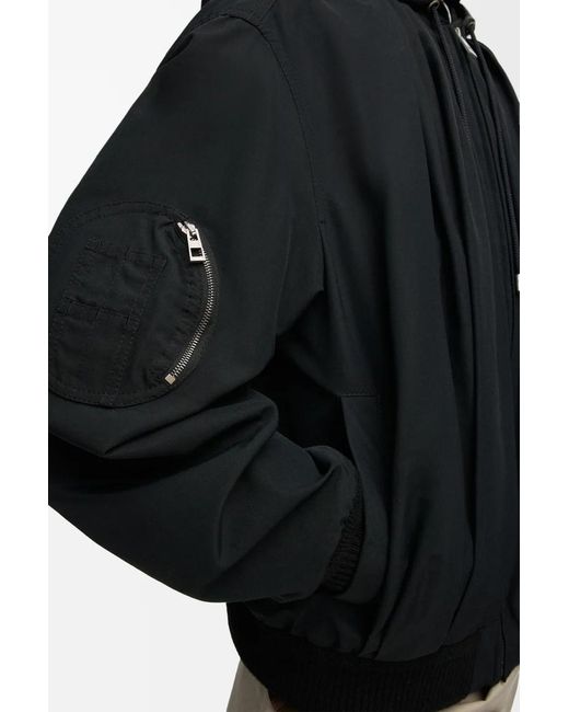 Loewe Blue Pleated Hooded Jacket