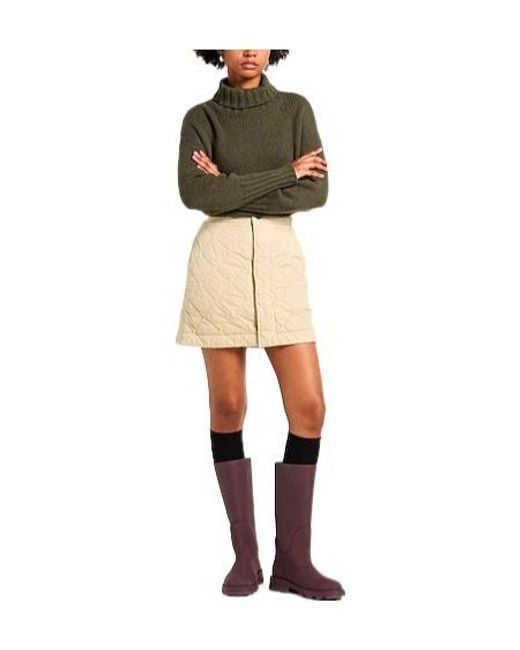 Burberry Natural Slim-Fit A-Line Skirt