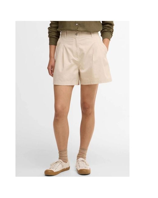 Barbour Natural Fern Pleated Shorts