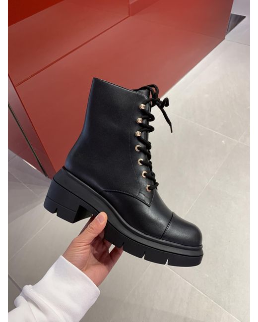 Stuart Weitzman Black High-Top Boots