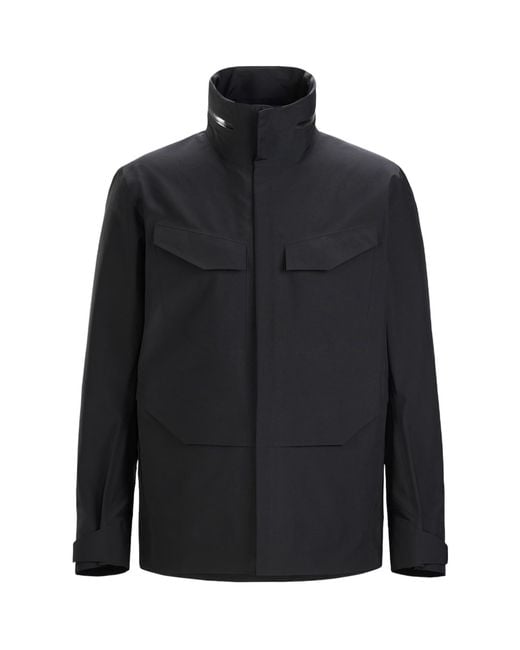 Veilance Black Field Windbreaker Jacket for men
