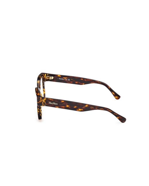 Max Mara White Rectangular Frame Glasses