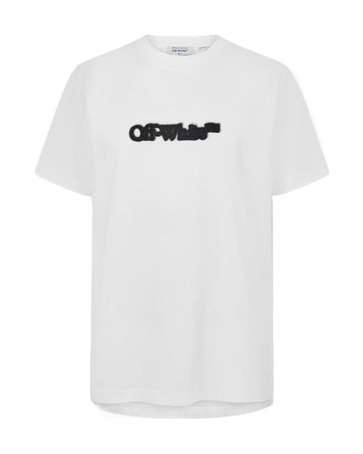Off-White c/o Virgil Abloh White Logo Crew Neck T-Shirt for men