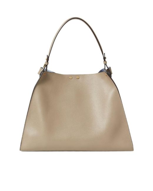 Fendi Blue Way Twist-Lock Large Tote Bag