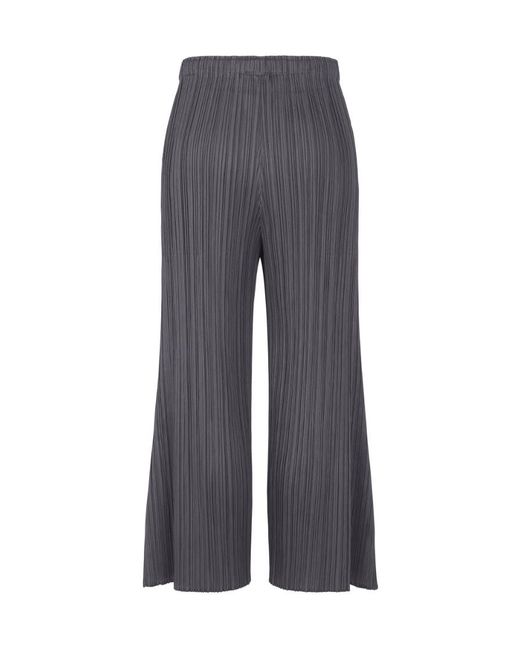 Pleats Please Issey Miyake Gray Pleats Please Issey Miyake Pleated July Trousers