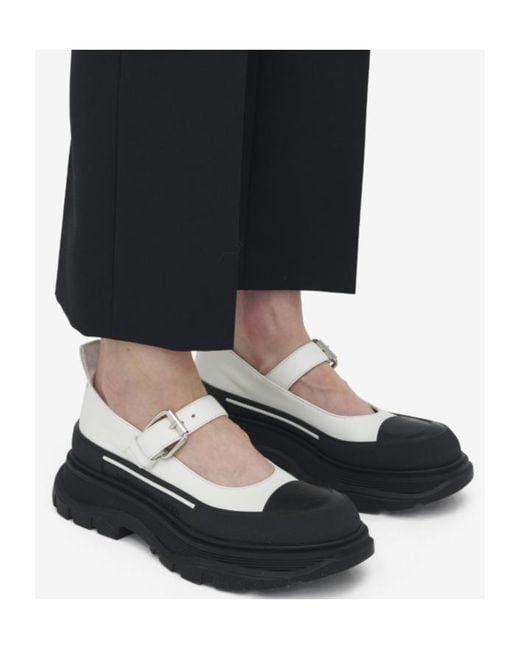 McQueen Black 45Mm Buckle-Strap Leather Pumps