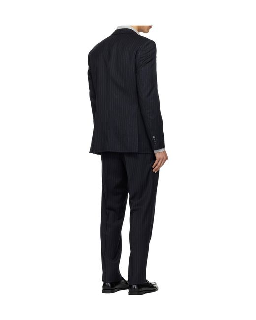 Boss Blue Pinstripe Single-Breasted Suit for men