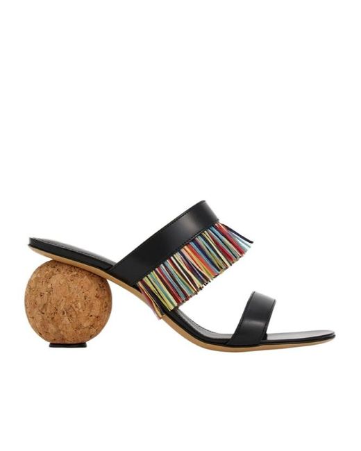 Ferragamo Multicolor Fringed Sandal