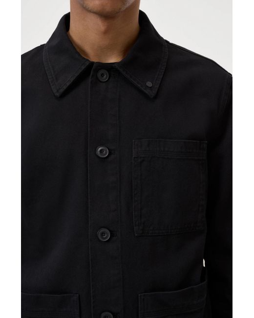 Closed Black Twill-Weave Shirt Jacket for men