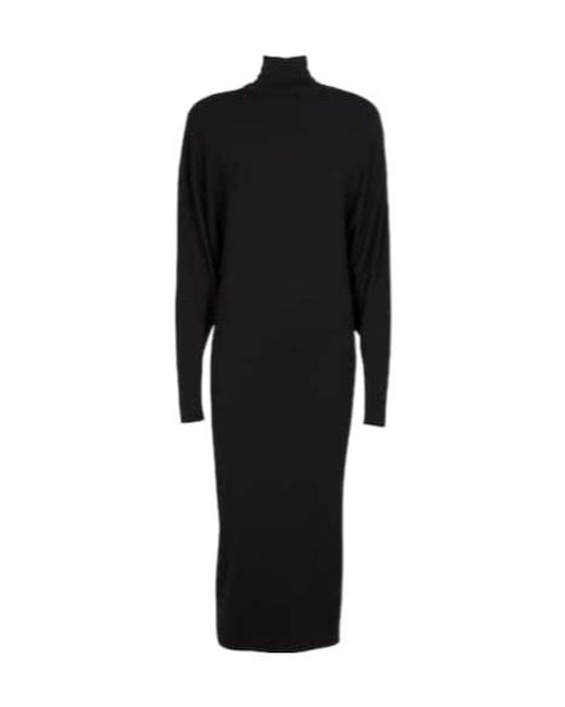 Alexandre Vauthier Black Turtleneck Stretch-Jersey Midi Dress