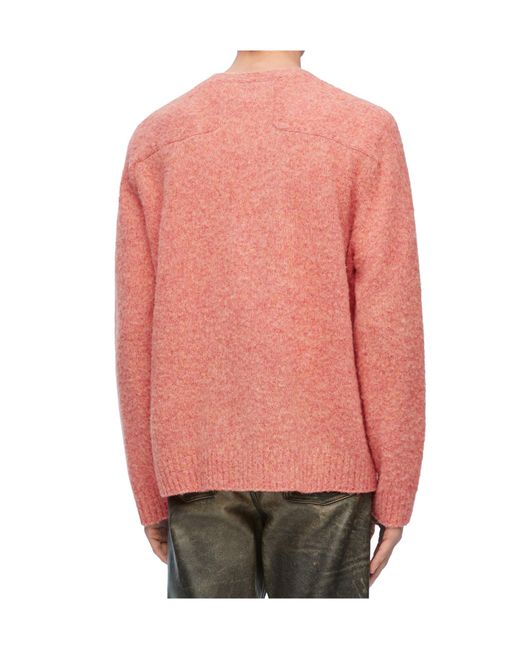 Loewe Pink V-Neck Buttoned Cardigan for men