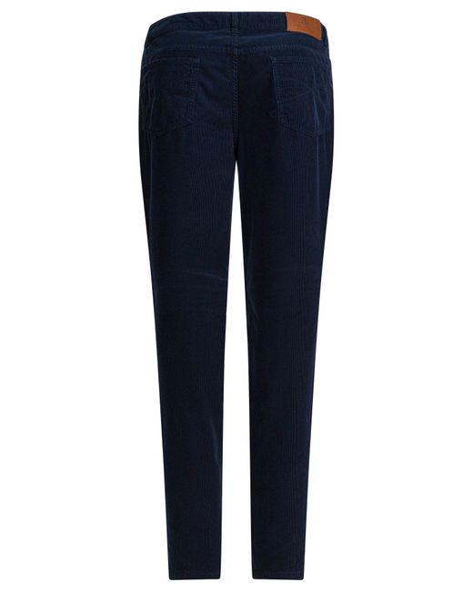 Brunello Cucinelli Blue Belt Loops Slacks for men