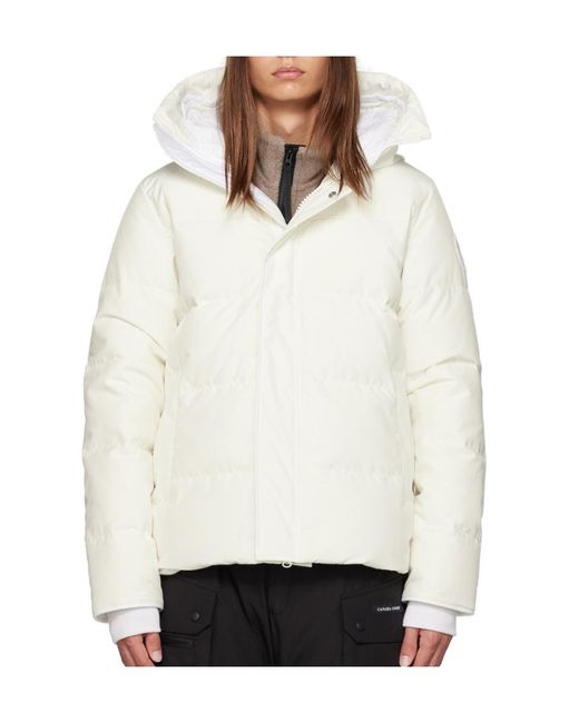Canada Goose White Humanature Series Macmillan Quilted Down Jacket for men