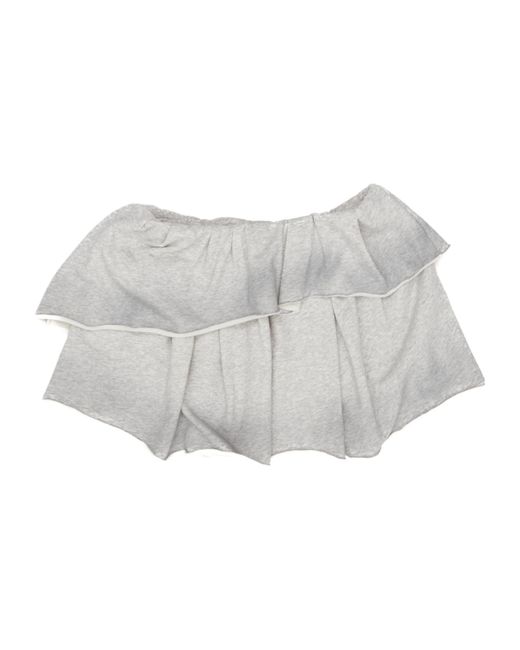 Acne White Drawstring Mini Skirt