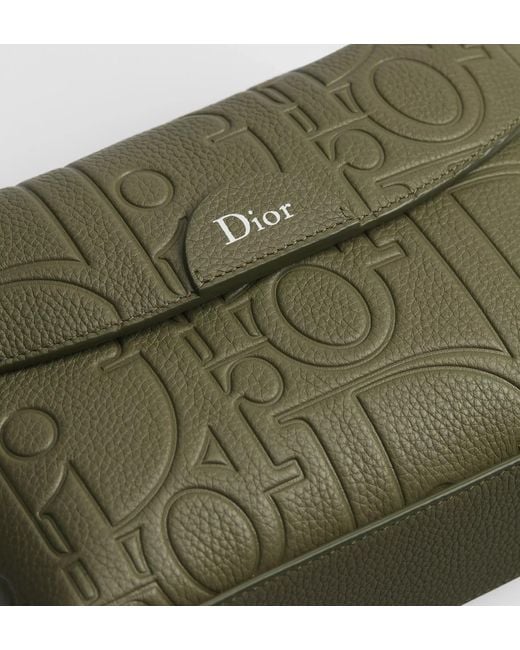 Dior Green Mini Jett Zipped Messenger Bag for men