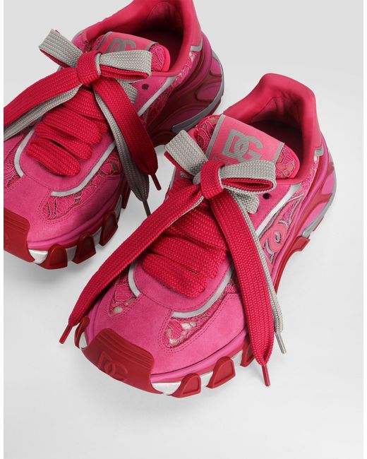 Dolce & Gabbana Pink Dg Country Road Sneakers