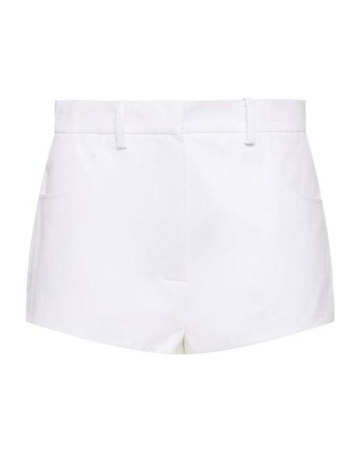 Magda Butrym White Cotton Shorts