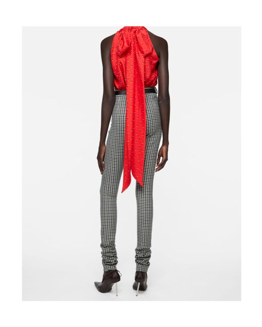 Acne Gray Gingham Check Trousers