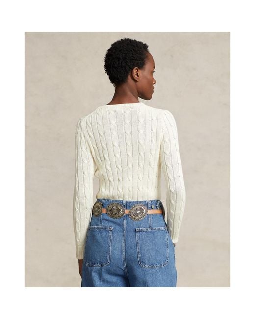 Polo Ralph Lauren White Pony Embroidered Crewneck Jumper