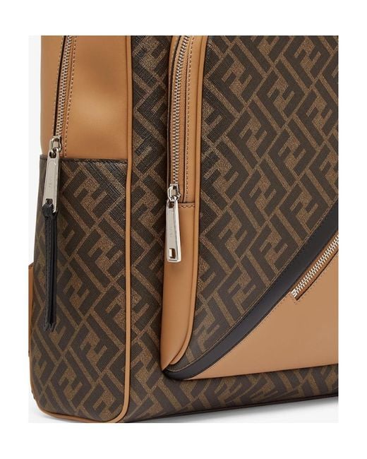 Fendi Multicolor Ff Motif Zipped Backpack for men