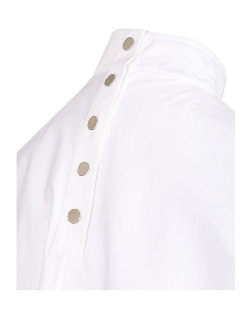 Alaïa White Alaïa Short Sleeve Cropped Top