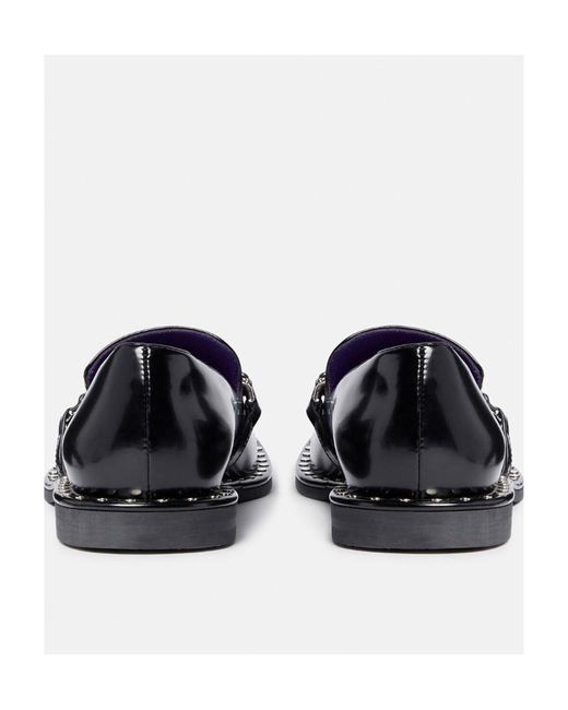 Stella McCartney Black Falabella Chain-Linked Slip-On Loafers