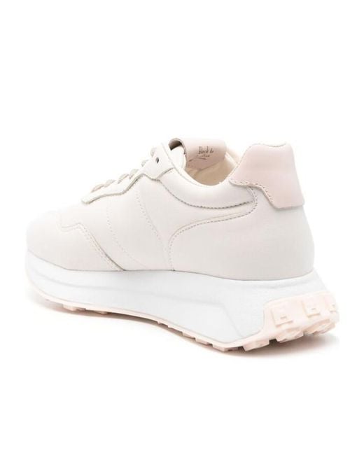 Hogan White H641 Lace-Up Sneakers