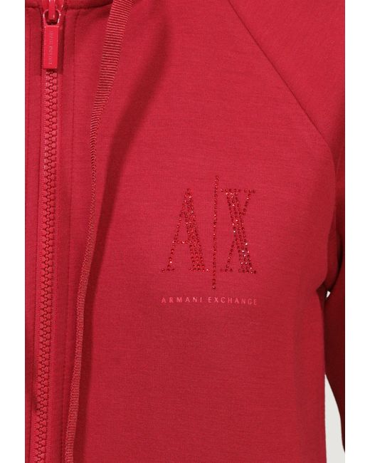 ARMANI EXCHANGE Red Zipper Sweatshirt